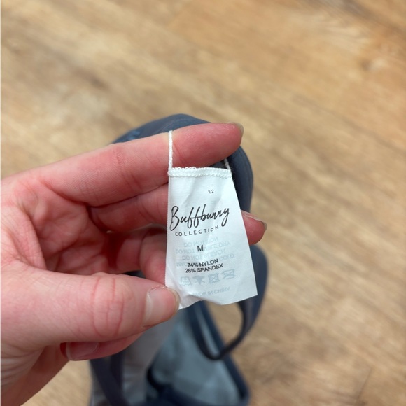 BuffBunny Charcoal Cross-Back Sports Bra - Picture 4 of 4